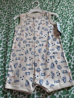 NWT Carter’s beach themed romper 18M